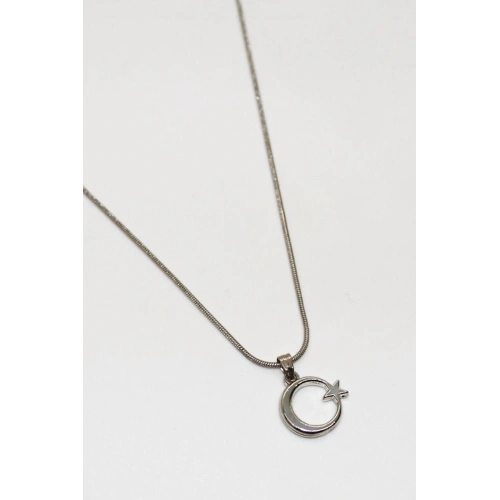 Ay Yıldız Tasarımlı Kolye Küpe Takım Seti