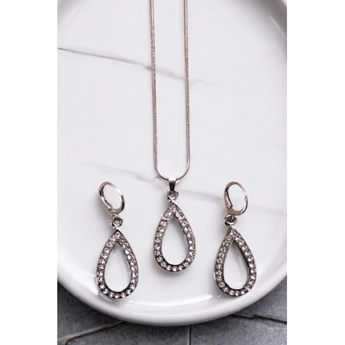 Damla Tasarımlı Kolye Küpe Takım Seti