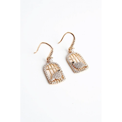 Xuping Alerji Ve Kararma Yapmama Garantili Kuş Tasarımlı Zirkonium Taşlı Küpe