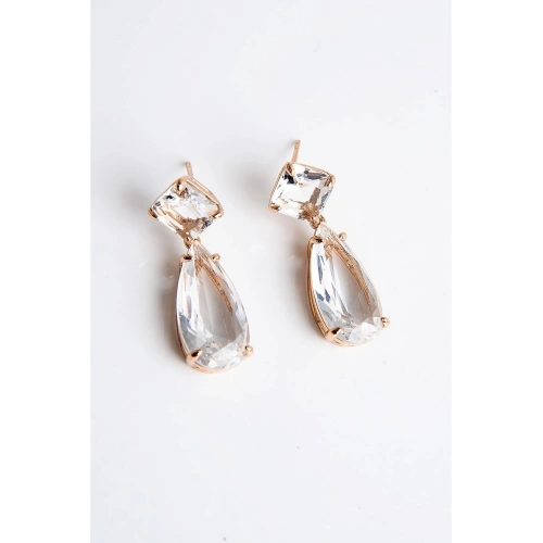 Xuping Kararma Yapmama Garantili Damla Zirkonium Taşlı Halka Küpe