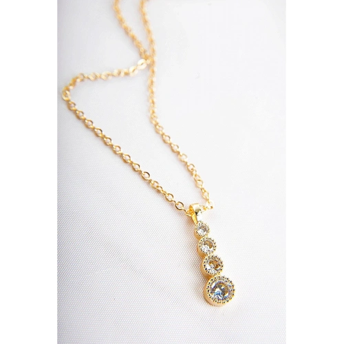 Özel Tasarımlı Zirkon Taşlı Kolye