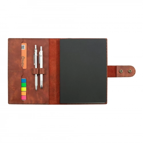 A5 Defter ve Ajanda Kılıfı - %100 Rainbow Deri - KO10001 - Tobacco
