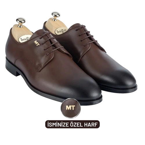 Antik Deri Bağcıklı Kösele Erkek Ayakkabı - TWGB001