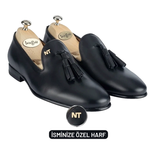 Antik Deri Püsküllü Kösele Erkek Ayakkabı - TWGP006