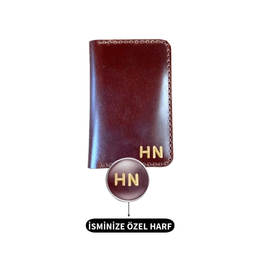 Antik Kiremit Dikey Mini Cüzdan