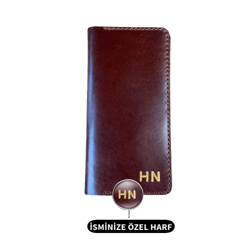 Antik Kiremit Dikey Uzun Cüzdan