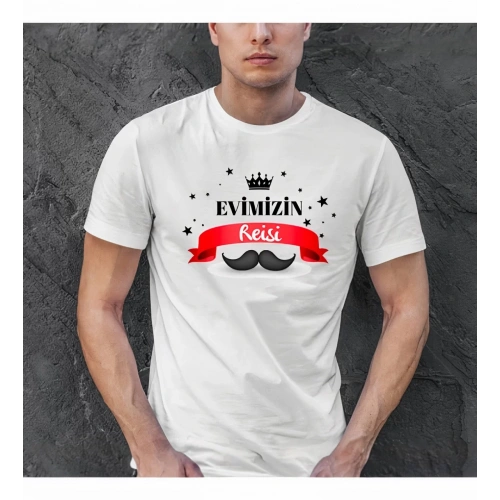 Babalar Günü Baskılı T-shirt - Beyaz