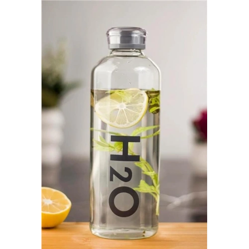 Borosilikat H2o Cam Matara Suluk - 1 Lt