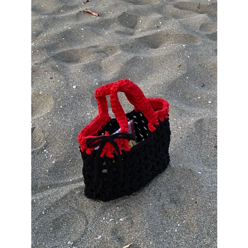 Feyb Merka El Çantası - Siyah - Kırmızı