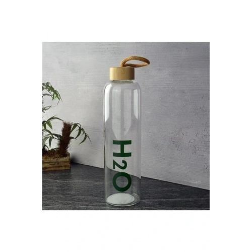 H2o Bambu Kapaklı Cam Matara - 75372 - 1.000 ml