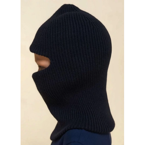 Kışlık Kar Maske Çocuk Triko Bere - Siyah