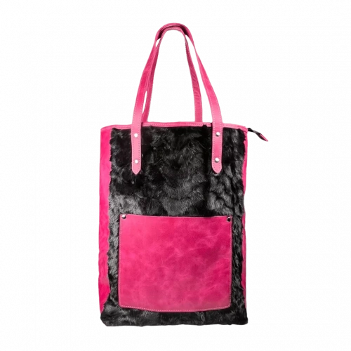 Only One Deri Kürk Tote Bag