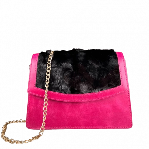 Only One Vizon Kürklü Çanta