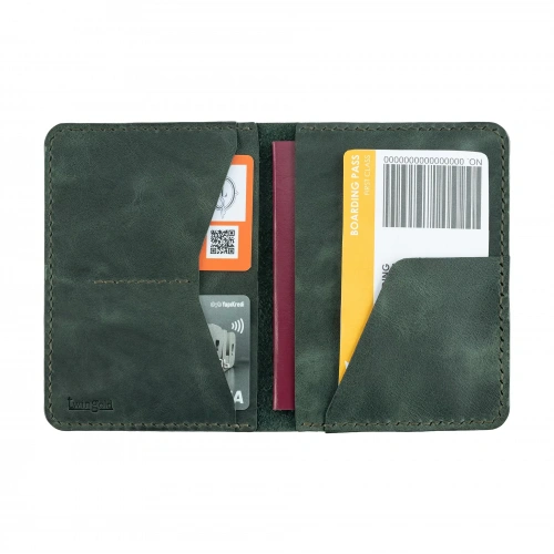 İsme Özel Pasaport Kılıfı - %100 Rainbow Deri - AK02003 - Haki