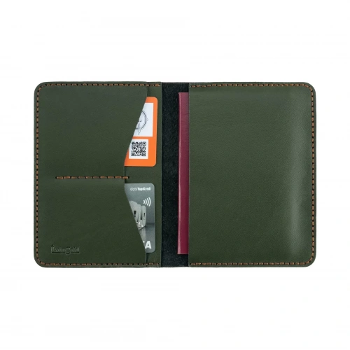 İsme Özel Pasaport Kılıfı - %100 Tiesto Deri - AK02001 - Haki