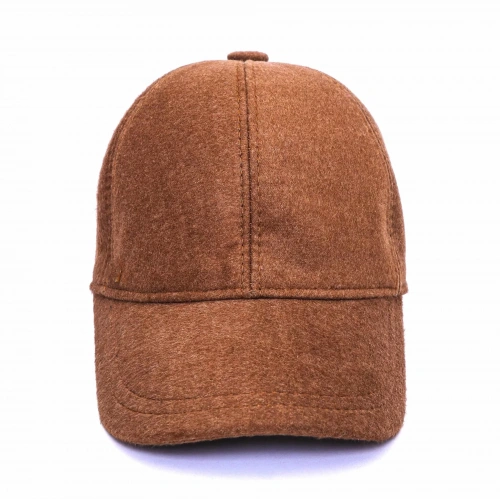 İsme Özel Kışlık Kaşe Beyzbol Kep Erkek Şapka - AB01003 - Koyu Kahverengi