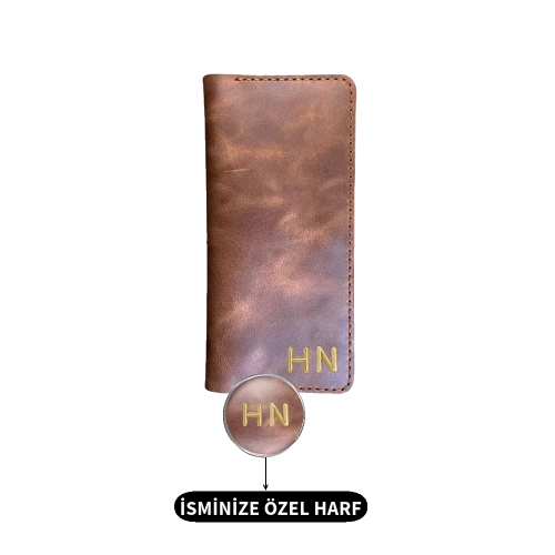 Twingold Kişiye Özel %100 Deri Rainbow Uzun Çıtçıtlı Cüzdan