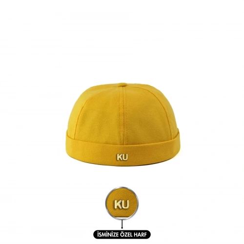 İsme Özel Docker Şapka - AB01008 - Sarı