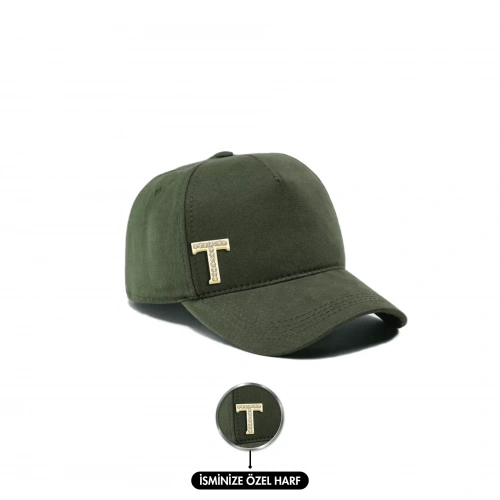 İsme Özel Gabardin Kep Şapka - AB01005 - Koyu Haki