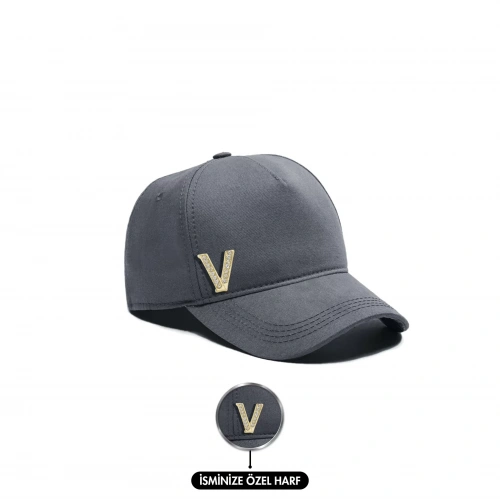 İsme Özel Gabardin Kep Şapka - AB01005 - Gri