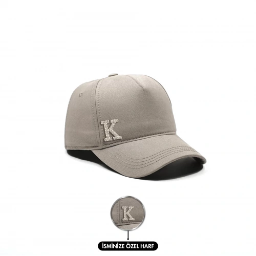 İsme Özel Gabardin Kep Şapka - AB01005 - Bej