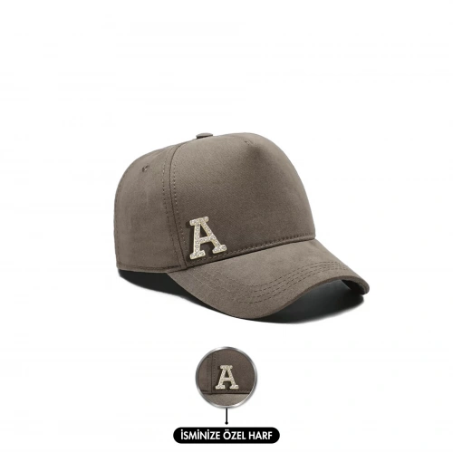 İsme Özel Gabardin Kep Şapka - AB01005 - Açık haki