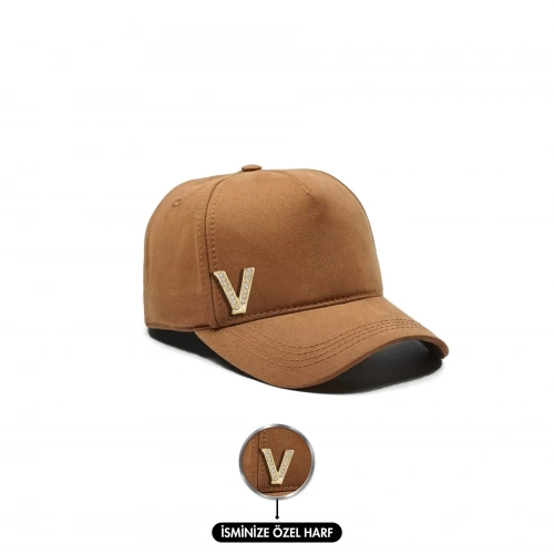 İsme Özel Gabardin Kep Şapka - AB01005 - Camel