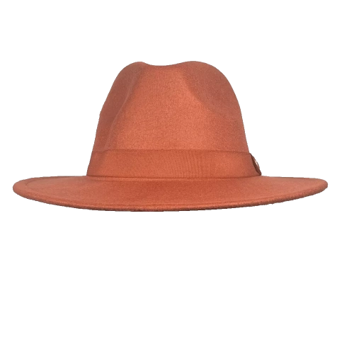 İsme Özel Panama Fötr Şapka - AB01004 - Kiremit