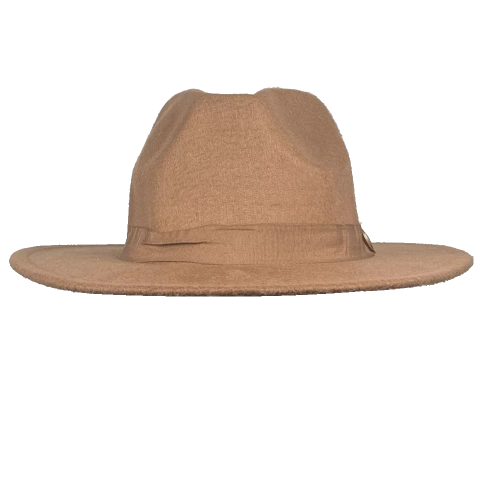 İsme Özel Panama Fötr Şapka - AB01004 - Camel