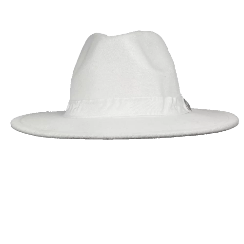 İsme Özel Panama Fötr Şapka - AB01004 - Beyaz