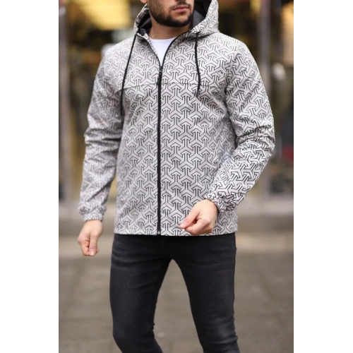 Unisex Kapüşonlu İçi Astarlı Yağmurluk - Gri