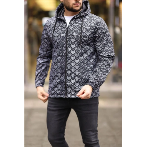 Unisex Kapüşonlu İçi Astarlı Yağmurluk - Siyah