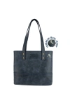 İsme Özel Tote Bag El Omuz Çantası - %100 Rainbow Deri - AC03003 - Lacivert
