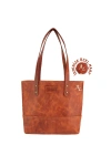 İsme Özel Tote Bag El Omuz Çantası - %100 Rainbow Deri - AC03003 - Tobacco