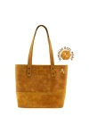İsme Özel Tote Bag El Omuz Çantası - %100 Rainbow Deri - AC03003 - Hardal Sarısı