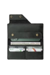 İsme Özel Dikey Çıtçıtlı Uzun Cüzdan - %100 Rainbow Deri - A010006 - Antrasit