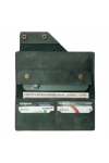 İsme Özel Dikey Çıtçıtlı Uzun Cüzdan - %100 Rainbow Deri - A010006 - Haki