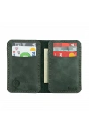 İsme Özel Dikey Mini Cüzdan - %100 Rainbow Deri - A010005 - Haki