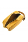 İsme Özel Dopp Kit Kişisel Bakım ve Seyahat Çantası - %100 Rainbow Deri - AC14004 - Hardal Sarısı