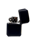 Handmade El Yapımı Hakiki Deri Zippo Modeli Çakmak - AG02001 - Lacivert Sarı