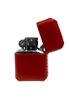 Handmade El Yapımı Hakiki Deri Zippo Modeli Çakmak - AG02001 - Kırmızı
