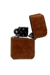 Handmade El Yapımı Hakiki Deri Zippo Modeli Çakmak - AG02001 - Kahverengi