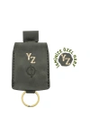 İsme Özel Çıtçıtlı Anahtarlık - % 100 Rainbow Deri - AG01001 - Antrasit