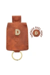 İsme Özel Çıtçıtlı Anahtarlık - % 100 Rainbow Deri - AG01001 - Tobacco