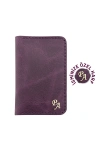İsme Özel Dikey Mini Cüzdan - %100 Rainbow Deri - A010005 - Mor