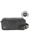 İsme Özel Dopp Kit Kişisel Bakım ve Seyahat Çantası - %100 Rainbow Deri - AC14004 - Antrasit