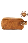 İsme Özel Dopp Kit Kişisel Bakım ve Seyahat Çantası - %100 Rainbow Deri - AC14004 - Camel