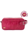 İsme Özel Dopp Kit Kişisel Bakım ve Seyahat Çantası - %100 Rainbow Deri - AC14004 - Fuşya