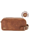 İsme Özel Dopp Kit Kişisel Bakım ve Seyahat Çantası - %100 Rainbow Deri - AC14004 - Kahverengi