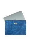 İsme Özel Macbook Kılıfı - %100 Rainbow Deri - ET02002 - Saks Mavisi